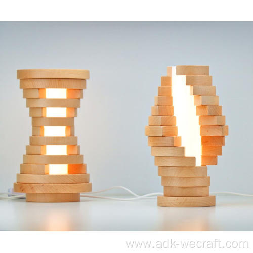 Twisting Light Wooden Decorative Table Lamp